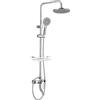 sunrik Colonna Doccia Cromo, Doccia idromassaggio, Colonna Doccia con Soffione, Set Doccia Completo con Miscelatore