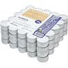 Horeca Candles - Candele Tealight Bianche - 8 Ore di Durata - Set da 100 Candeline Non Profumate - Tea Light Piccole Rotonde - Lumini per Matrimonio, Decorazione, Gastronomia