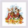 RIOLIS Counted Cross Stitch Kit 25x25cm - Ready For Autumn (14 Count) - R2002, Punto croce kit da ricamare, Kit ricamo punto croce