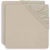 Jollein Lenzuolo con angoli elasticizzati in cotone 60 x 120 cm - Nougat - 2 pezzi