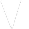 LUXENTER Collana Alphabet finitura argento - Lettera B, Mediano, Metallo, Senza pietra preziosa