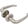 Amig - Set di Maniglie con Rosetta per Porte - Mod. 21-134 mm - Quadro da 8 mm - Design Elegante e Semplice - Acciaio Inox 18/8 Argento Opaco
