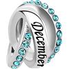 LSxAB Gennaio-Dicembre 12 mesi Colore Birthstone Charm Compleanno Compatibile con Bracciali Pandora, Rame, Nessuna pietra preziosa