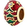 FGT Ciondolo distanziatore per albero di Natale da donna per braccialetti collane ciondoli pupazzo di neve cervo Babbo Natale famiglia compleanno rosso, Zirconia cubica, Nessuna pietra preziosa