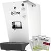 LOLLOCAFFÈ Lollina Macchina Da Caffè Cialde 44mm Bianca + 40 Cialde Omaggio