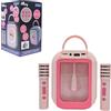 Lexibook, Cassa Karaoke Wireless con 2 Microfoni, Rosa, BTC030PK