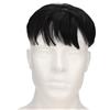 PenRux Parrucca Corta Nera da Uomo, Bellissimo Topper per Capelli Corti Maschili, Parrucchino Soffice da Uomo, Parrucchino Sintetico per Costume di Halloween per Uomo Uso Quotidiano