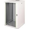 DIGITUS Armadio di rete - Rack da 19 pollici - 20U - 600 mm x 600 mm (LxP) - Profondità utile 450 mm - Montaggio a parete - Portata 100 kg - Porta in vetro di sicurezza - IP20 - Serie Unique - Grigio