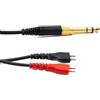 System-S Cavo di ricambio 5 m AUX jack 6,35 mm maschio per cuffie Sennheiser HD 660S 650 600 580 a spirale