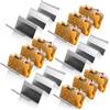 HAOCHEN 6 Pz Porta Tacos Messicani, Support Tacos in Acciaio Inossidabile, Vassoi Supporto per Taco con Maniglie Integrate per Hot Dog Pancake Panini Cucina