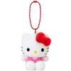 Sanrio NUOVO!! Portachiavi peluche Hello Kitty morbido floccato borsa charm 3" (orig...