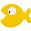 Spirella Set di 5 Figure adesive Hungry in PVC per Doccia o Vasca da Bagno Antiscivolo 12,5x10 cm Giallo
