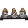 Out of the blue Figure in poliresina, su panchina di legno, Buddha
