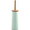 Spirella Scopino per WC Supporto in Acciaio e bambù Adonis Bianco Opaco - Setole in Silicone Resistente