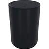 Spirella - Cestino per Bagno Modello Cocco - Coperchio Girevole con Anello di Fissaggio per Sacchetti - Ideale come Cestino per Cosmetici - Nero - 5L - Accessori per il bagno
