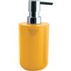 MSV - Dispenser di Sapone INAGUA - Compatibile con Gli Accessori Inagua - Dimensioni Standard - Ø 7 x 18 cm - Colore Zafferano - Materiale PS Resistente - Ideale per Il Bagno