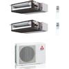 Mitsubishi Electric Condizionatore Climatizzatore Mitsubishi Electric Dual Split Canalizzabile R-32 12000+18000 BTU Con MXZ-3F68VF4 Wi-Fi Optional - Comando Incluso