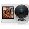 WOLFANG Seeker ONE Action Cam, 4K 60FPS Dual Screen a colori, fotocamera subacquea impermeabile a 16 piedi, FOV ultra larga 150° 6x fotocamera per casco rallentatore con GO APE Tech stabilizzazione