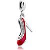 LSxAB Women Girls Sexy High-heeled Shoe Charm Compatible with Pandora Charms Bracelets