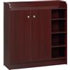 HOMCOM Armadio Scarpiera Moderno e Salvaspazio in Legno per 12 Paia di Scarpe con 4 Ripiani Aperti, 83x30x90 cm, color Caffè|Aosom