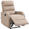 HOMCOM Poltrona Relax Manuale con Poggiapiedi e Reclinazione fino a 160°, Sedia in PU, 65x89x100cm, Marrone Chiaro | Aosom Italy