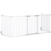 PawHut Cancellino per Cani Regolabile e Pieghevole con Chiusura Automatica e Blocco, 300x74.5 cm, Bianco | Aosom Italy