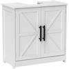 HOMCOM Mobile sottolavabo, con 2 ante magnetiche e ripiani, in stile country 60 x 30 x 60 cm, Bianco | Aosom Italy