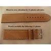20 Mm Bracciale Confortevole In Pelle D'Agnello Marrone Chiaro "Miele" Cucito