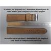 20 MM Comodo Solido E Morbido Braccialetto Agnello Autentica Marrone " Cachi " ,