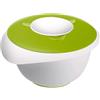 Westmark Ciotola da cucina con coperchio in due parti, 2,5 l, Con beccuccio, Plastica, Bianco/Verde mela, 3153227A