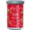 Yankee Candle Signature candela profumata, Cannella Frizzante in tumbler grande, Candele di miscela di cera di soia lunga durata