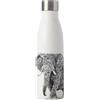 Maxwell & Williams Marini Ferlazzo Borraccia isolata con disegno di elefante africano, doppia parete in acciaio inox, bianco, 5 ml