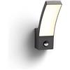 Philips Lighting lampada a parete con LED integrato Splay, con sensore di movimento, IP44, 2700K, Antracite