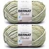 Bernat Blanket BB - Filato 100% poliestere da 200 m/300 g, colore: verde (Grassy), confezione da 2