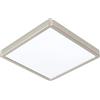 Eglo connect.z Smart Home Led lampada da soffitto per bagno Fueva-Z in alluminio nichel opaco, L x L 28,5 cm, ZigBee, app e controllo vocale, colore della luce regolabile, dimmerabile, IP44