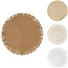 VILLA D'ESTE HOME TIVOLI Tovaglietta Tonda con Frange Shades of Chocolate Set 4 Pezzi 38cm