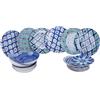 VILLA D'ESTE HOME TIVOLI Aquazul Servizio Tavola Piatti Set 18 Pezzi Porcellana