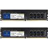 Timetec 32GB KIT(2x16GB) DDR4 2666MHz (PC4-2666V) PC4-21300 UDIMM RAM per desktop - Non-ECC Unbuffered, 288 pin, 1,2V CL19 modulo di memoria DIMM