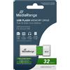 MediaRange Memoria USB 2.0 32Gb flash drive con copertura scorrevole, verde - MR973
