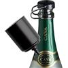 Wecomatic Champagne Fresh - Tappo per champagne con pompa (tappo in plastica nero)