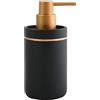 Spirella Dispenser di Sapone in poliresina MSV BLY Nero e Oro