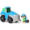 Paw Patrol, veicolo di salvataggio dinosauri di Rex, veicolo giocattolo con action figure da collezione, giocattoli orientati alla sostenibilità per bambini e bambine dai 3 anni in su