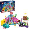 LEGO ǀ Disney La Caverna di Cristallo di Ariel Giocattolo da Costruire, Giochi per Bambine e Bambini da 4 Anni con il Personaggio della Sirenetta, Relitto di Nave e Tesoro, Idea Regalo 43254