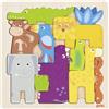 goki 57320 Safari puzzle in legno, stile classico con motivi di animali per tutta la famiglia, forme di animali, promuove la creatività e la percezione visiva, set da 11, 21 cm x 21 cm, a partire dai