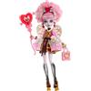Monster High - Cupid Asteria Scary Sweet Birthday, bambola con abito da party rosa e rosso e accessori a tema, palloncino, regalo e invito inclusi, giocattolo per bambini, 4+ anni, JBG77