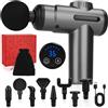 IGUGI Pistola Massaggio Muscolare,Massaggiatore Muscolare Portatile,Massaggiatore a Percussione Muscolare a 99 Marce,con Touch Screen Lcd,8 Teste,per Rilassare Spalle,Corpo,Schiena