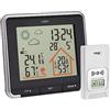 TFA Dostmann stazione meteo con sensore esterno, digitale Life, 35.1153.01, radiocontrollata, temperatura interna e esterna, retroilluminazione, nero