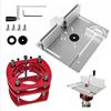 QZQUFJ Fresatrice da Banco Kit, Banco per Fresatrice Legno Lega di Alluminio, Piastra per Fresatrice Legno, Banco Fresa, per Router Tavolo Inserti Router Supporto Base Sollevamento (Argento)