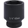 szkoo Bussola a impatto da 3/4 da 45 mm, bussole standard a 6 punti realizzate in acciaio legato al cromo molibdeno, metriche
