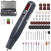 HARDELL Mini Trapano Elettrico 8V, Utensile Rotante Multifunzione, 5 Velocità, 61 Accessori, Display Digitale, Type-C, Luce LED, Aspirazione Magnetica, Per Forare, Incidere, Lucidare, DIY